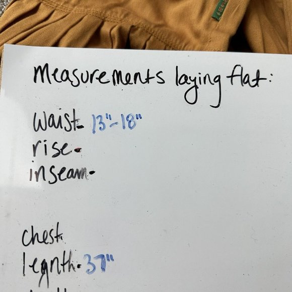 VTG Gene Ewing BIS Maxi SKIRT Sz S Pleated Tiered Fringe Gold Mustard Yellow - Picture 9 of 10